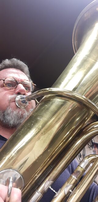 Bernhard Schwanitz mit Tuba