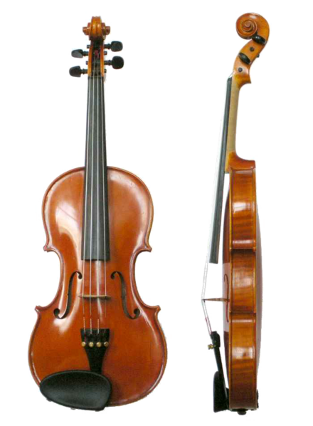 Die Violine auf weißem Hintergrund