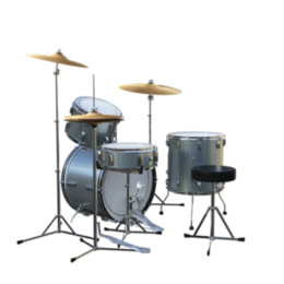 Schlagzeug auf transparentem Hintergrund