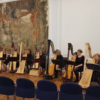 Harfenensemble im Gobelinsaal, Bonner Rathaus